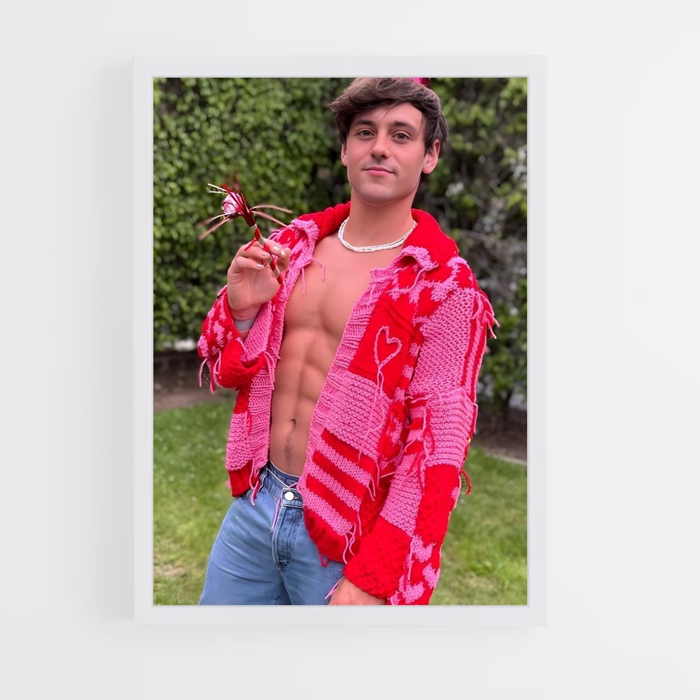 Poster Tom de daley – affiche Plongeon depuis une plateforme (vue 3)